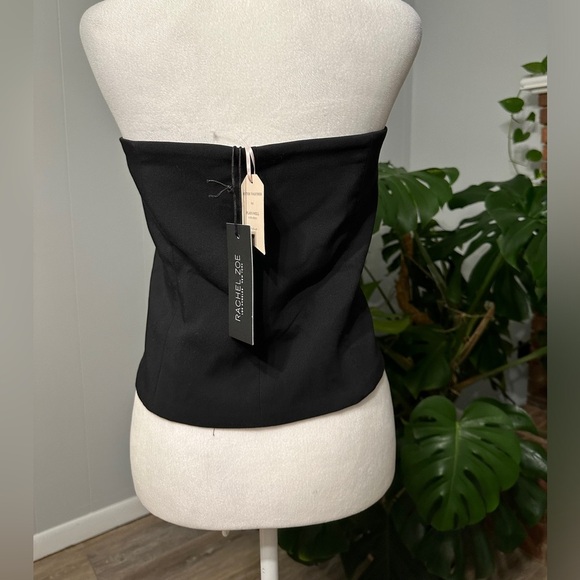 🛍️NWT Rachel Zoe Black Tube Top Size L back zipper - Picture 3 of 10